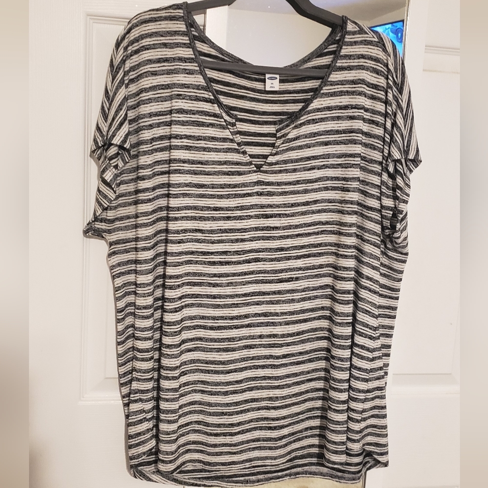 Split neck top